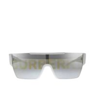 kính burberry white plastic rectangle sunglasses silver burberry logo lens be 4291 3007h