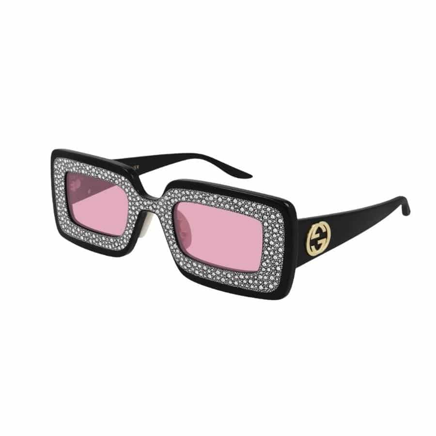 kính gucci occhiale da sole black pink gg0974 001