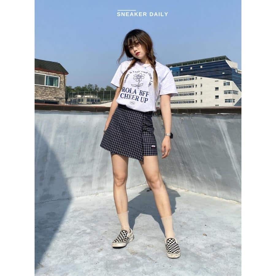 phối đồ với giày vans nữ