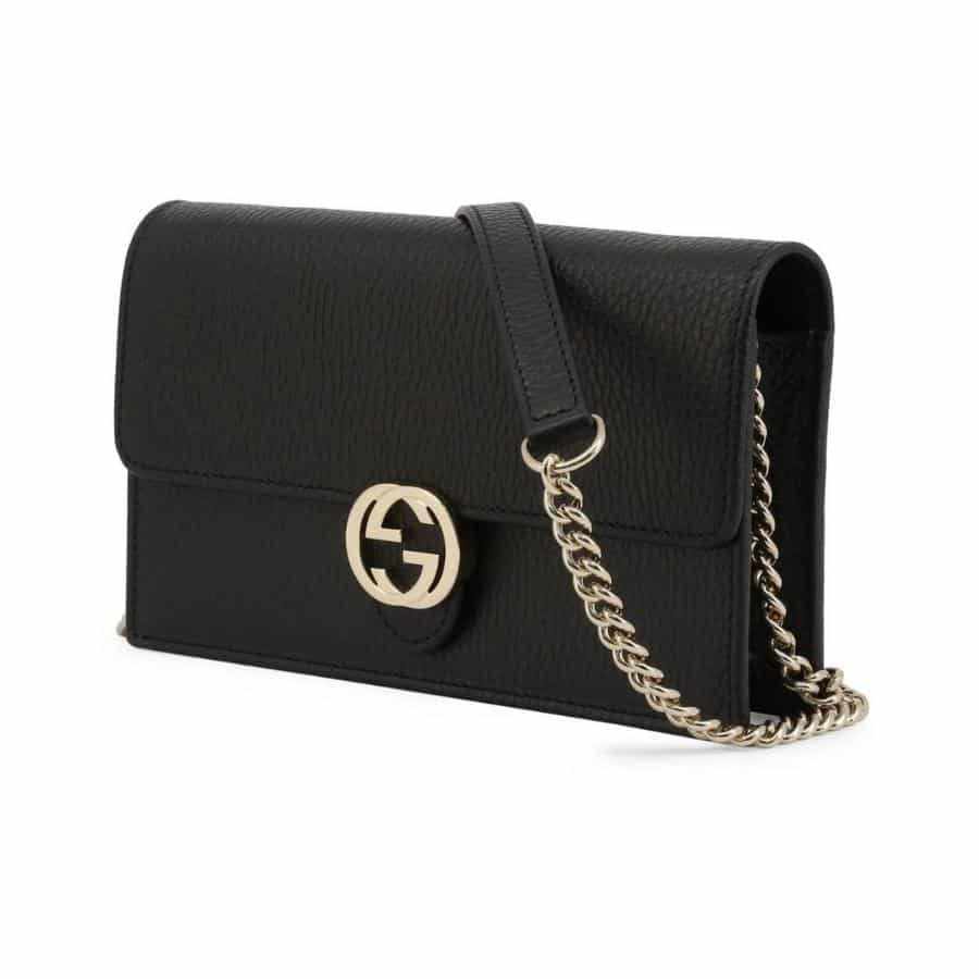 Túi xách Gucci Icon GG Interlocking Wallet On Chain Crossbody Bag Black -  Sneaker Daily