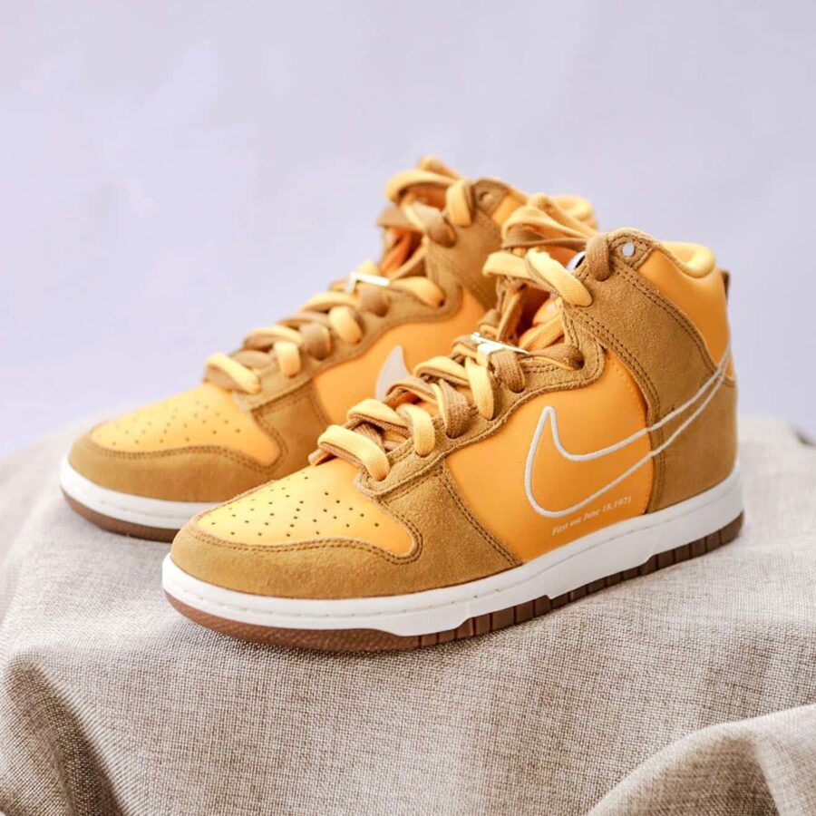 nike dunk high first use university gold (w)