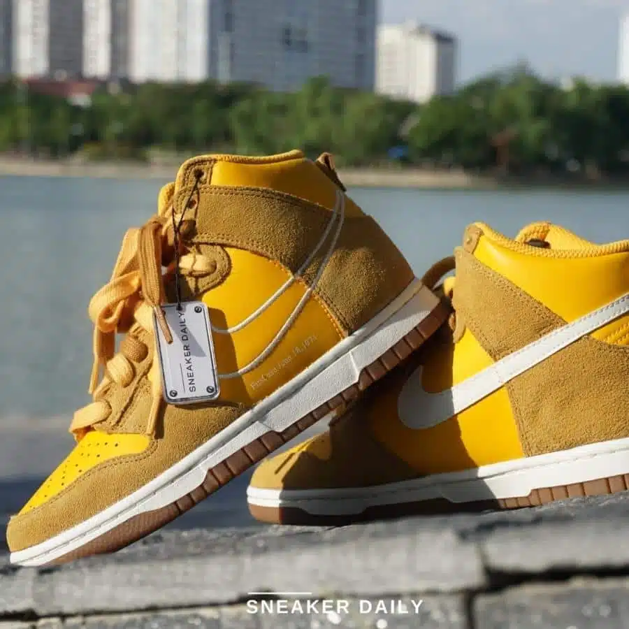 Giày Nike Dunk High First Use University Gold (W) DH6758-700