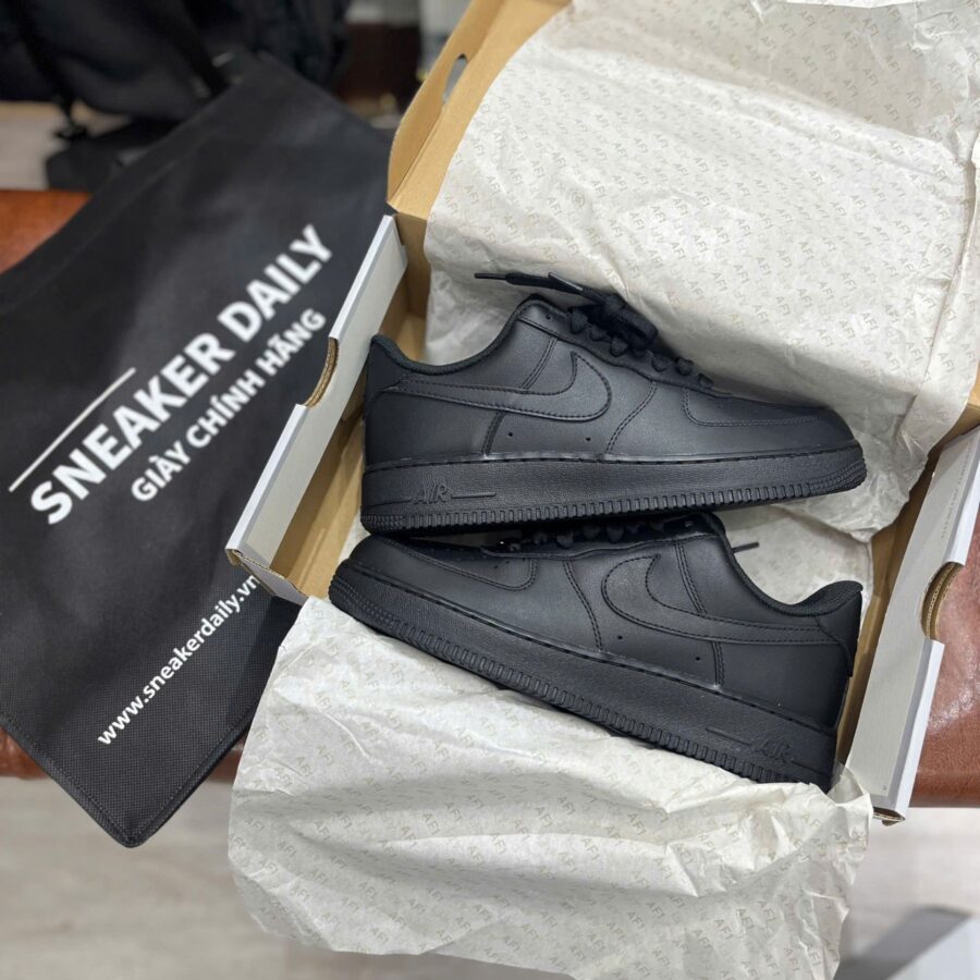 giày nam nike air force 1 '07 'triple black' cw2288-001
