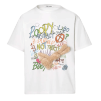 áo 13 de marzo street graffiti slang bear white t-shirt 13dm-sgsb