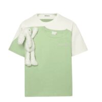 áo 13de marzo fake-2-piece plush bear seafoam green fr-jx-5332