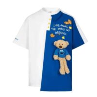 áo 13de marzo cookie monster bear half piece patched t-shirt 13dm-cmbhpp
