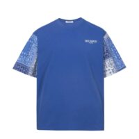 áo 13de marzo paisley sleeve palda bear blue t-shirt fr-jx-1441