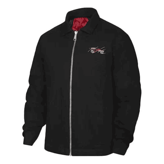 áo nike jordan flight heritage jacket men's full zip cotton top black dj0239-010