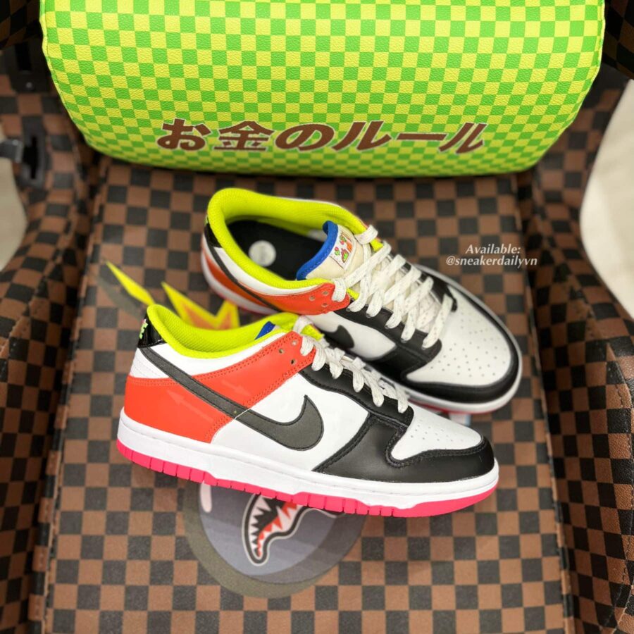 giày nike dunk low cartwheel (gs) dv1752-101