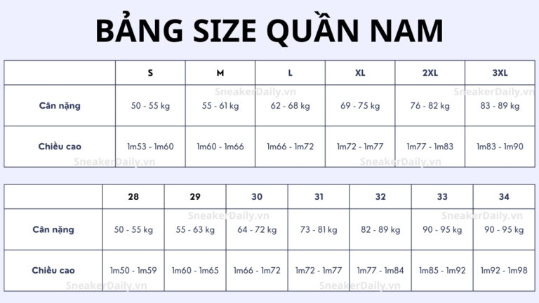 bảng size quần nam https://sneakerdaily.vn/