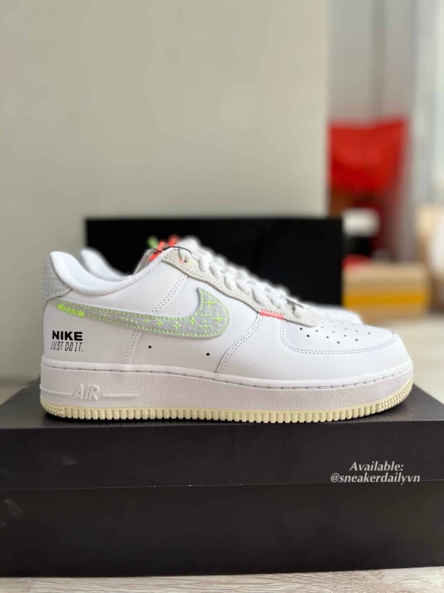 giày nike air force 1 '07 lv8 'just stitch it - white coconut milk' fb1853-111