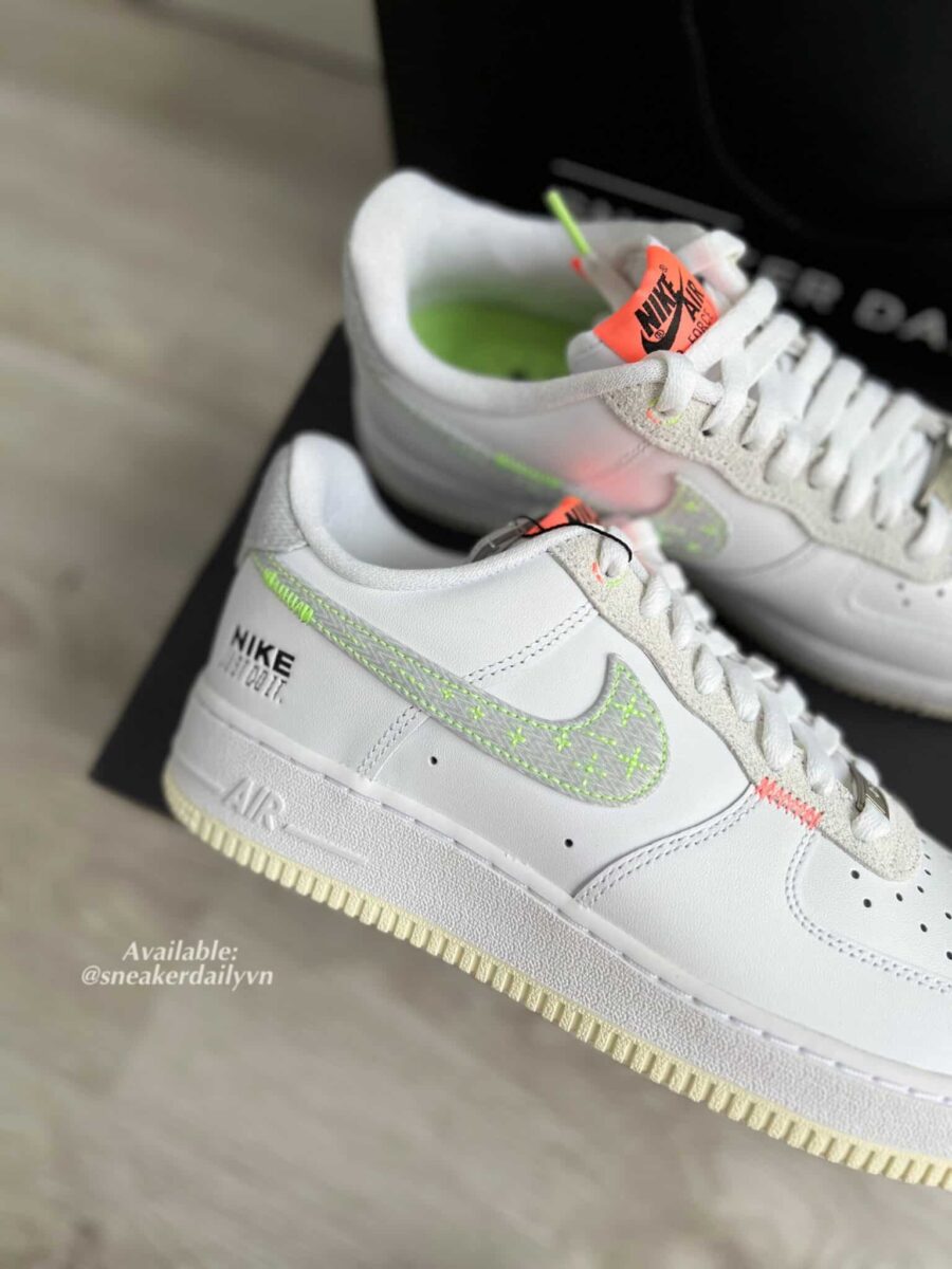 giày nike air force 1 '07 lv8 'just stitch it - white coconut milk' fb1853-111