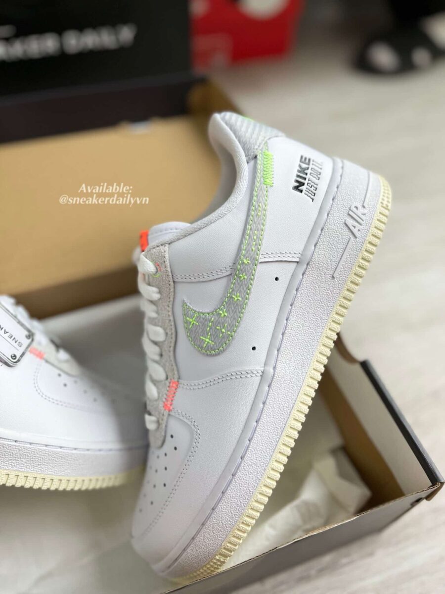 giày nike air force 1 '07 lv8 'just stitch it - white coconut milk' fb1853-111