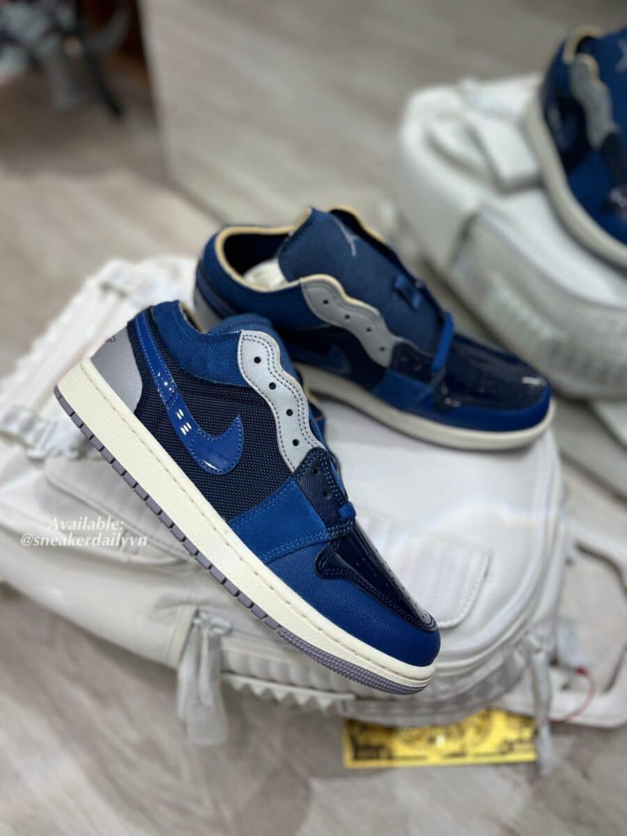 giày air jordan 1 low se craft 'inside out - obsidian' dr8867-400