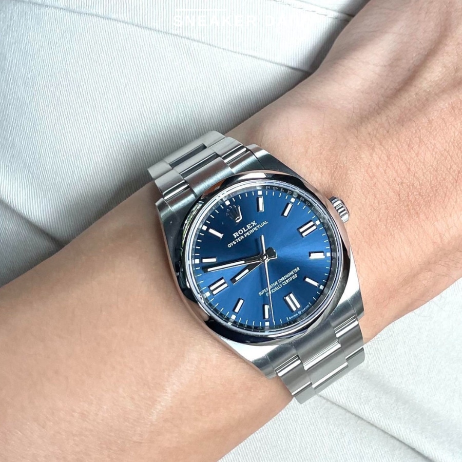 đồng hồ rolex oyster perpetual 36 bright blue 126000