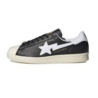 giay adidas x bape superstar 80s ‘core black off white if2385