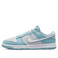 nike dunk low 'fleece swoosh - light blue' fb1871-011