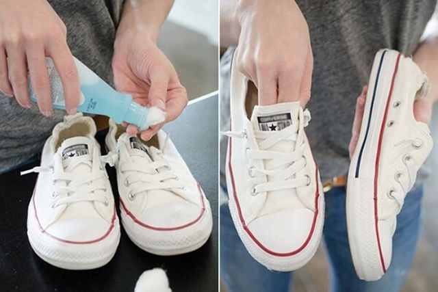 Hướng dẫn cách làm trắng đế giày bị ố vàng chuẩn chỉ  5 cách vệ sinh  Bounty Sneakers
