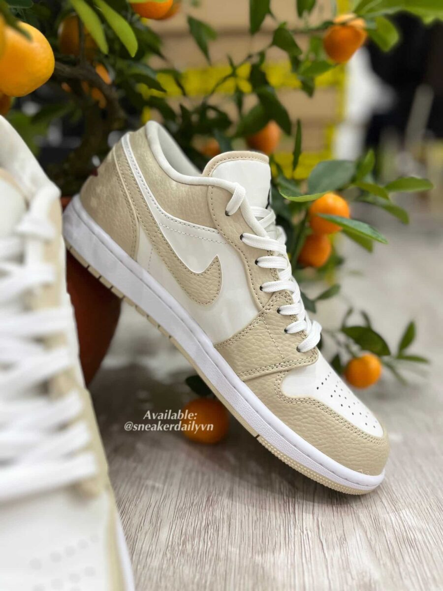 giày air jordan 1 low se 'sail rattan' fb7168-121