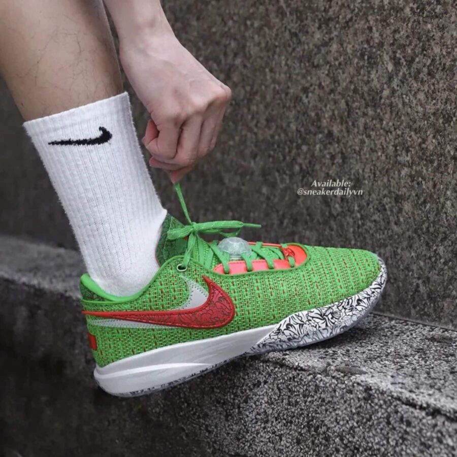 giày bóng rổ nike lebron xx 'green apple' (gs) dq8646-300