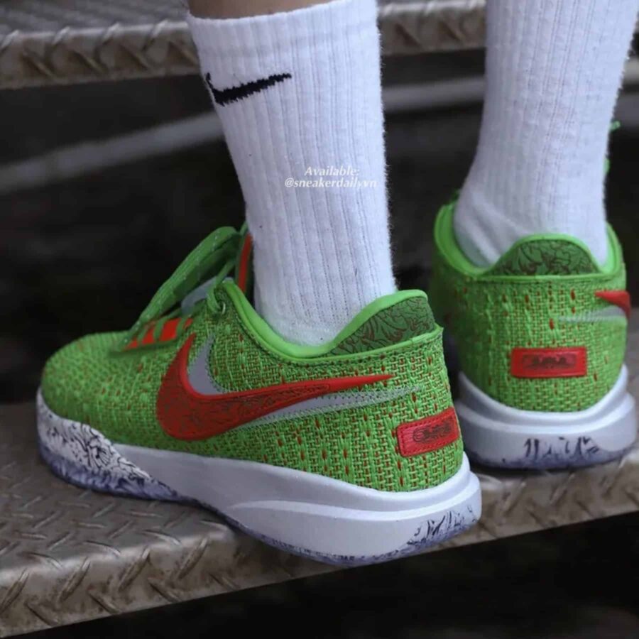 giày bóng rổ nike lebron xx 'green apple' (gs) dq8646-300