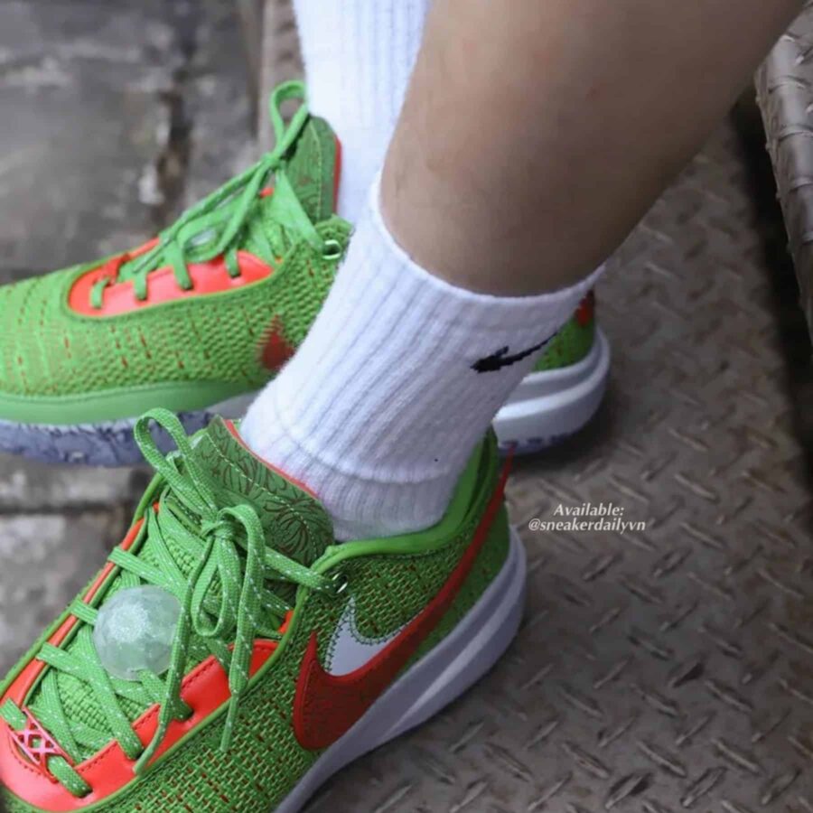 giày bóng rổ nike lebron xx 'green apple' (gs) dq8646-300