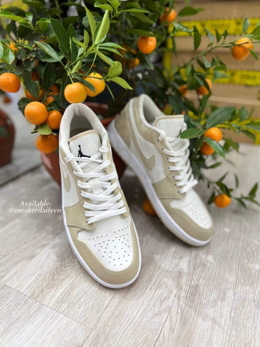 giày air jordan 1 low se 'sail rattan' fb7168-121