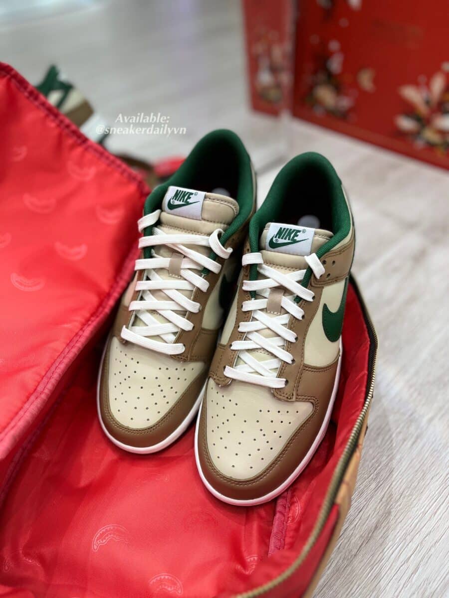 giày nike dunk low “tan green” fb7160-231