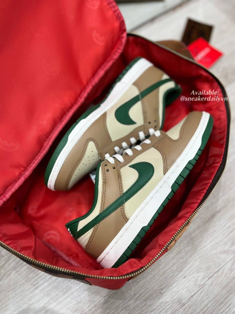 giày nike dunk low “tan green” fb7160-231