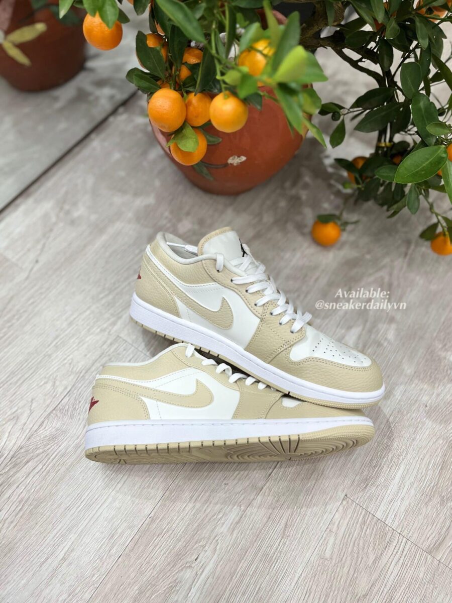 giày air jordan 1 low se 'sail rattan' fb7168-121