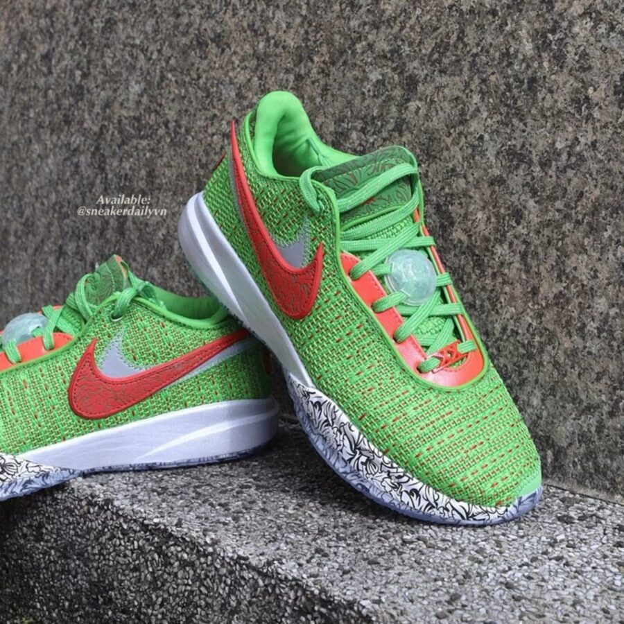 giày bóng rổ nike lebron xx 'green apple' (gs) dq8646-300