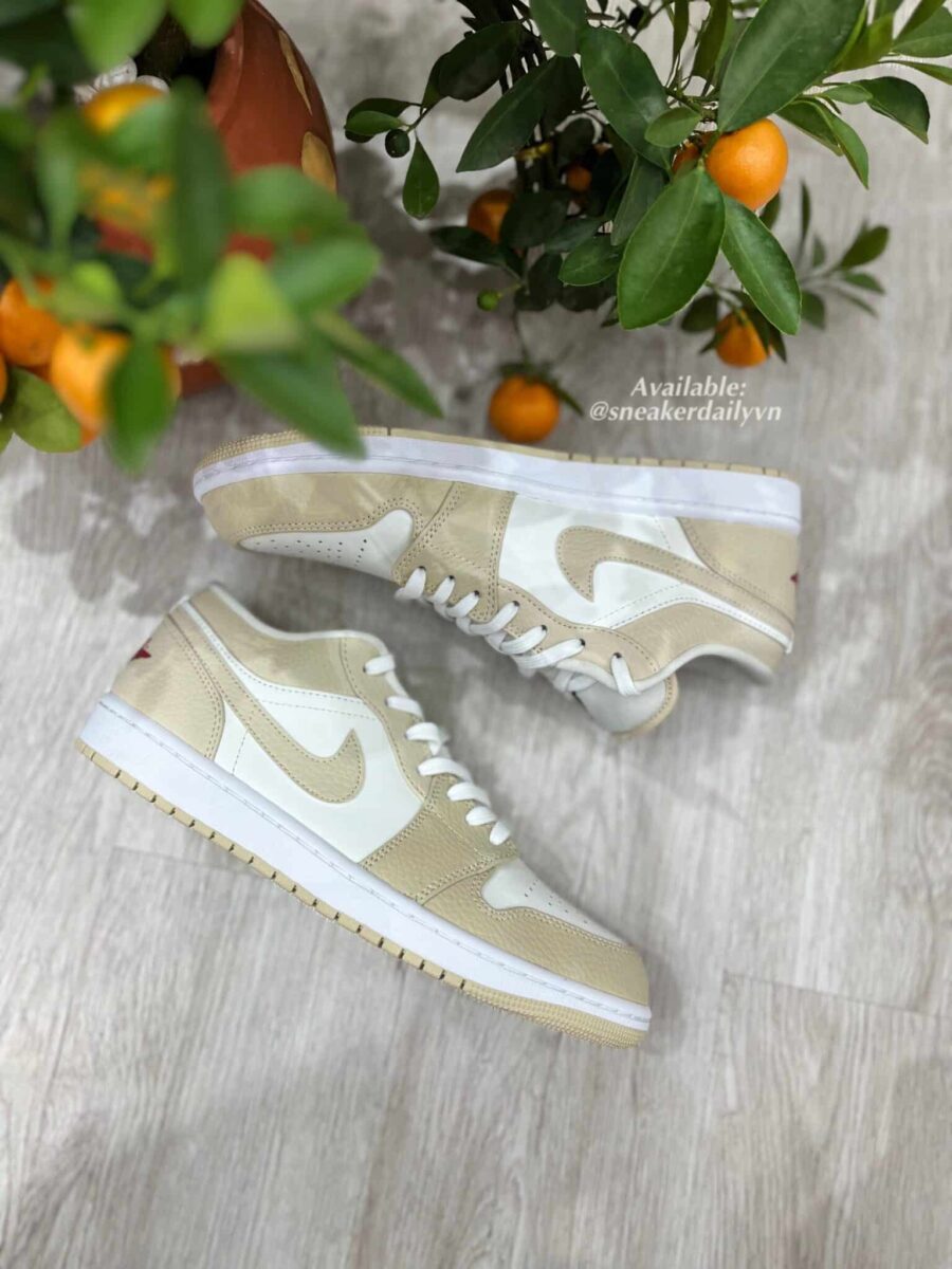 giày air jordan 1 low se 'sail rattan' fb7168-121