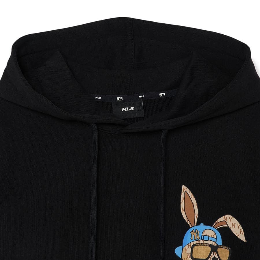 áo hoodie mlb new year rabbit overfit hoodie new york yankees màu đen 3ahdq0131-50bks