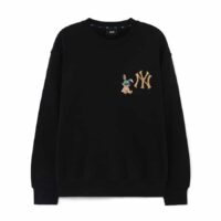 áo nỉ sweater mlb rabbit mega overfit new york yankees màu đen 3amtq0131-50bks