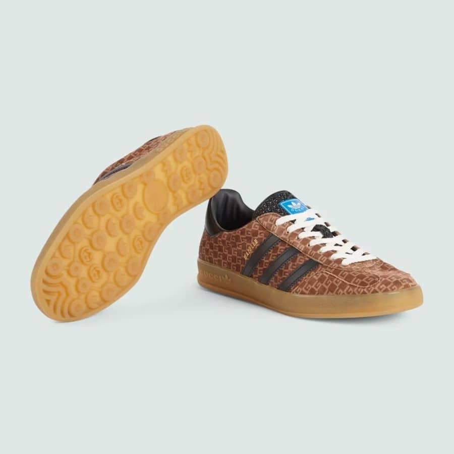 Giày adidas x Gucci Gazelle 'Brown And Black' ‎707847 AAA2V 8546 - Sneaker  Daily