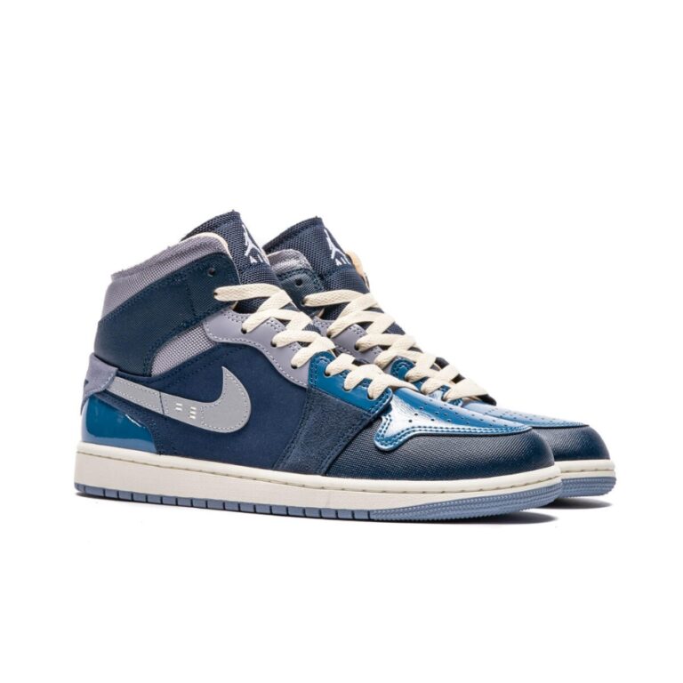 Nike Air Jordan 1 Mid SE Craft M - Obsidian/French Blue/Ashen Slate/White
