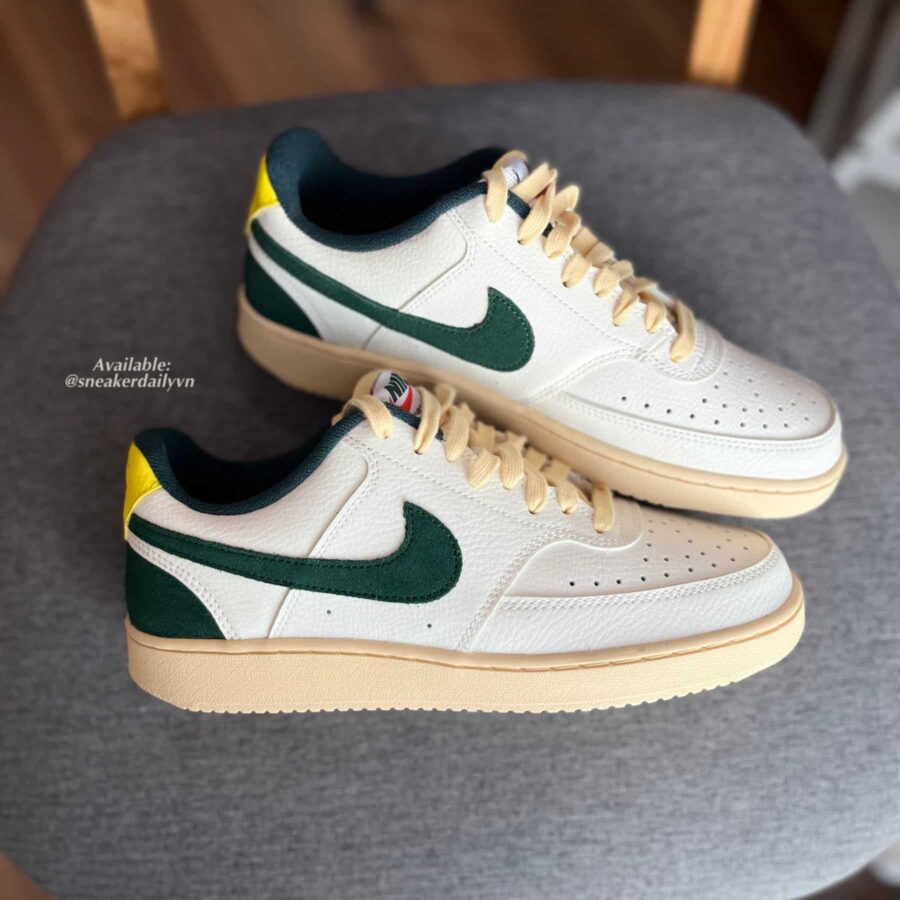 giày nike court vision low 'sail pro green' fd0320-133
