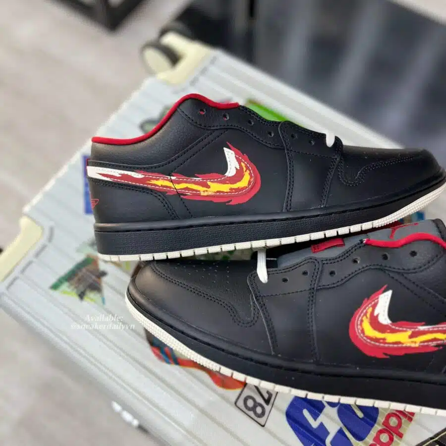 giày nike air jordan 1 low se 'just skate black' fj7073-010