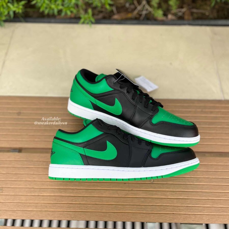 giày jordan 1 low 'black green' 553558-065