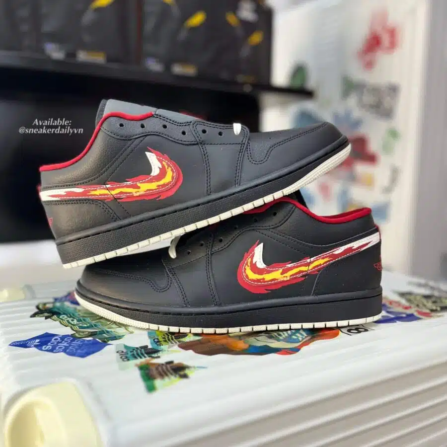 giày nike air jordan 1 low se 'just skate black' fj7073-010