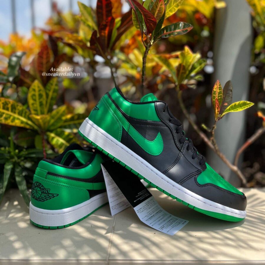 giày jordan 1 low 'black green' 553558-065