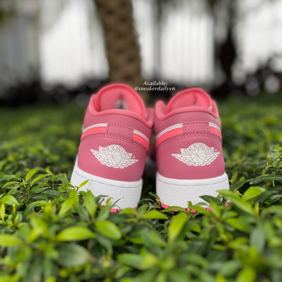 giày jordan 1 low 'pale raspberry' (gs) 553560-616