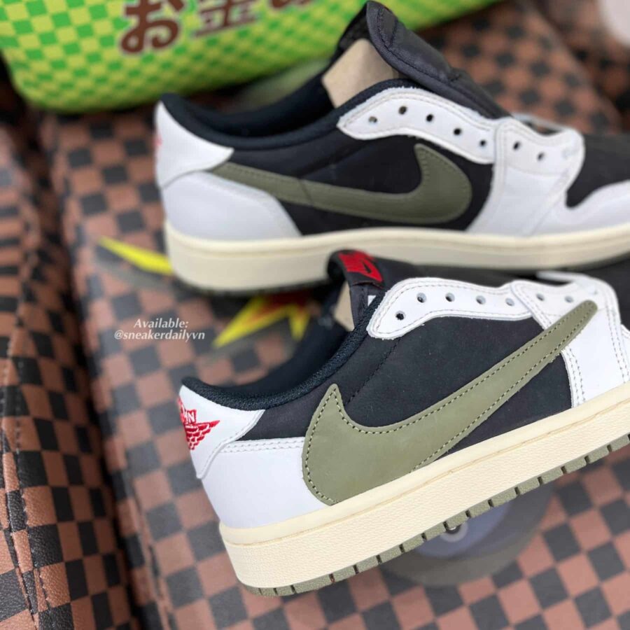 giày nike travis scott x air jordan 1 low og “olive” dz4137-106