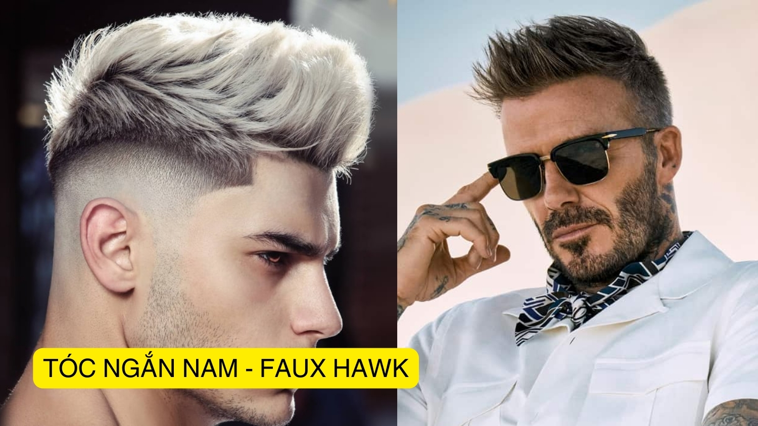 tóc ngắn nam - faux hawk