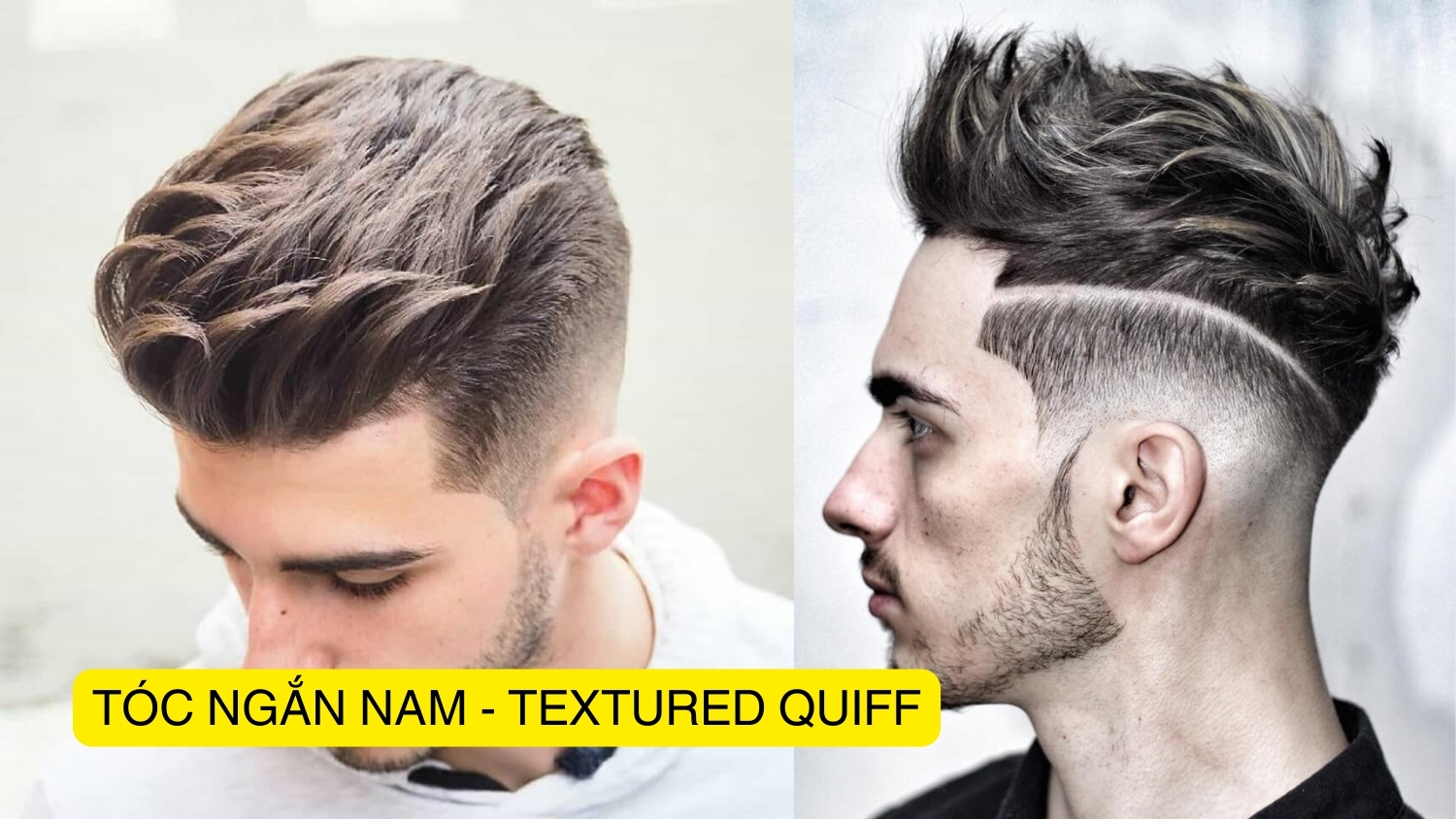 tóc ngắn nam - textured quiff