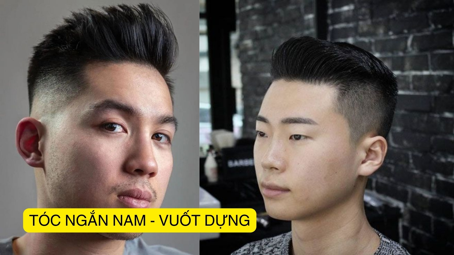 tóc ngắn nam - vuốt dựng