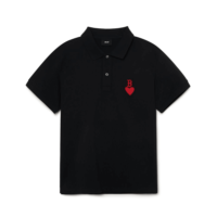 áo polo heart small logo comfortable fit polo t-shirts boston red sox "black" 3apqh0133-43bks