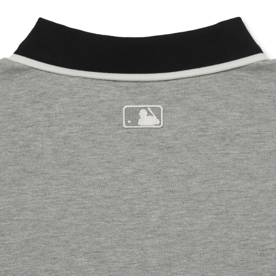 áo men’s basic comfortable fit polo t-shirts new york yankees "grey" 3lpqb0133-50mgs