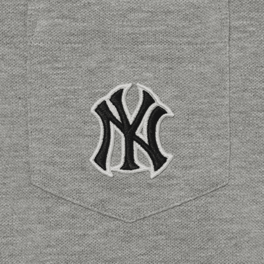 áo men’s basic comfortable fit polo t-shirts new york yankees "grey" 3lpqb0133-50mgs