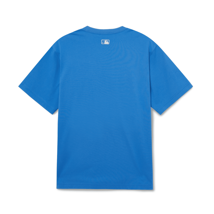 áo thun mlb basic big logo short sleeve la dodgers blue 3atsb0333-07bls